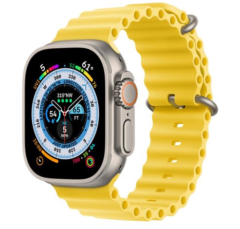 Apple Watch Ultra GPS + Cellular 49mm Titanium Case met Yellow Ocean Band  Apple