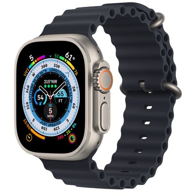 Apple Watch Ultra GPS + Cellular 49mm Titanium Case met Midnight Ocean Band  Apple