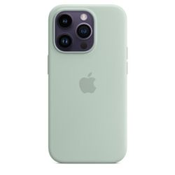 Apple  Coque en silicone pour iPhone 14 Pro avec MagSafe Succulent 