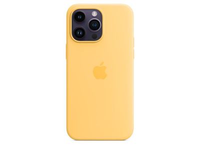 Siliconenhoesje met MagSafe voor iPhone 14 Pro Max Sunglow