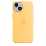 Coque en silicone avec MagSafe pour iPhone 14 Sunglow 