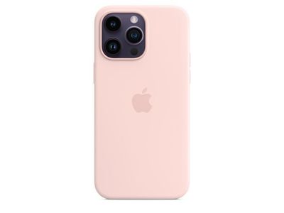 Siliconenhoesje met MagSafe voor iPhone 14 Pro Max Chalk Pink