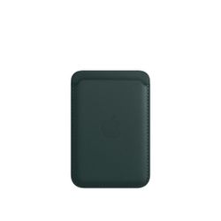 Porte-cartes en cuir avec MagSafe pour iPhone Vert forêt Apple