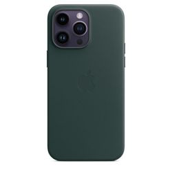 Étui en cuir avec MagSafe pour iPhone 14 Pro Max Forest Green Apple