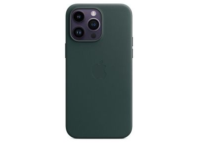 Leren hoesje met MagSafe voor iPhone 14 Pro Max Forest Green