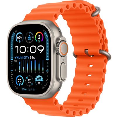 Apple Watch Ultra 2 GPS + Cellular, 49mm Titanium Case with Orange Ocean Band Apple