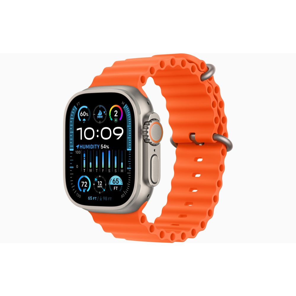 Apple Smartwatch Apple Watch Ultra 2 GPS + Cellular, 49mm Titanium Case with Orange Ocean Band