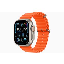 Apple Apple Watch Ultra 2 GPS + Cellular, 49mm Titanium Case with Orange Ocean Band 