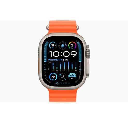 Apple Watch Ultra 2 GPS + Cellular, 49mm Titanium Case with Orange Ocean Band  Apple