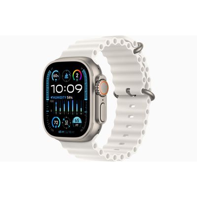 Apple Watch Ultra 2 GPS + Cellular, 49mm Titanium Case with White Ocean Band  Apple