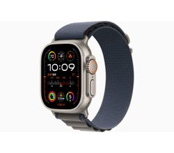 Apple Watch Ultra 2 GPS + Cellular, 49mm Titanium Case with Blue Alpine Loop - Small Apple