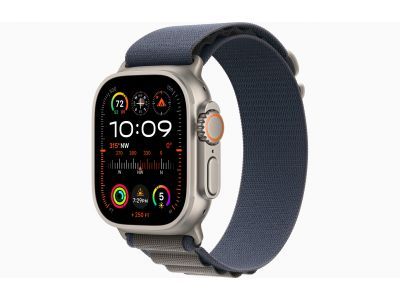 Apple Watch Ultra 2 GPS + Cellular, 49mm Titanium Case with Blue Alpine Loop - Medium