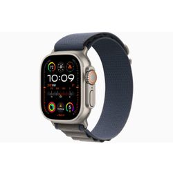 Apple Apple Watch Ultra 2 GPS + Cellular, 49mm Titanium Case with Blue Alpine Loop - Large 