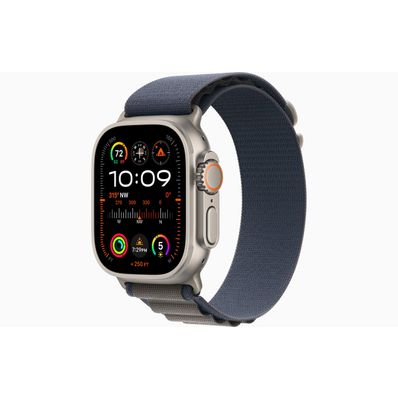 Apple Watch Ultra 2 GPS + Cellular, 49mm Titanium Case with Blue Alpine Loop - Large 