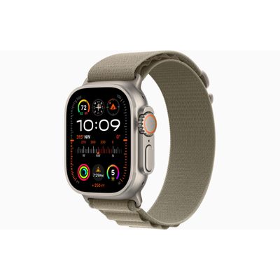 Apple Watch Ultra 2 GPS + Cellular, 49mm Titanium Case with Olive Alpine Loop - Small  Apple