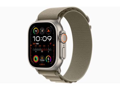 Apple Watch Ultra 2 GPS + Cellular, 49mm Titanium Case with Olive Alpine Loop - Medium