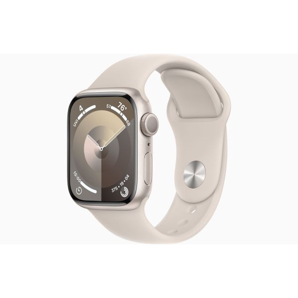 Apple Apple Watch Series 9 GPS 41mm Starlight Aluminium Case with Starlight Sport Band - S/M