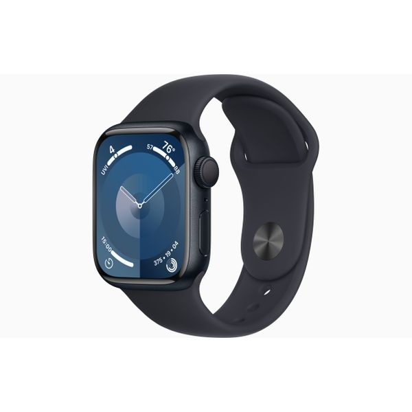 Apple Watch Series 9 GPS 41mm Midnight Aluminium Case with Midnight Sport Band - M/L 