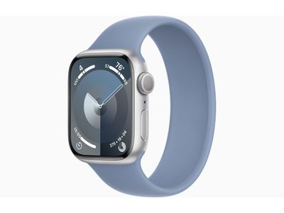 Apple Watch Series 9 GPS 41mm Silver Aluminium Case with Winter Blue Sport Loop