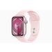 Apple Watch Series 9 GPS 41mm Pink Aluminium Case with Light Pink Sport Band - S/M 