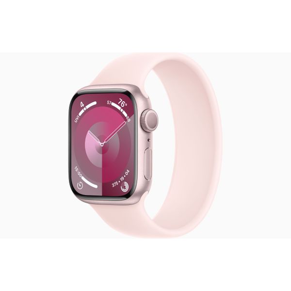 Apple Watch Series 9 GPS 41mm Pink Aluminium Case with Light Pink Sport Loop 