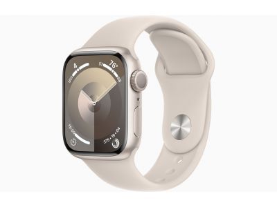 Apple Watch Series 9 GPS 45mm Starlight Aluminium Case with Starlight Sport Band - M/L