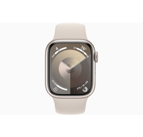 Apple Watch Series 9 GPS 45mm Starlight Aluminium Case with Starlight Sport Band - M/L  Apple