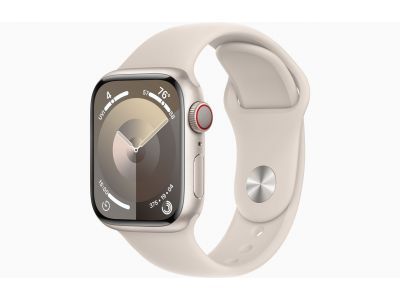 Apple Watch Series 9 GPS + Cellular 41mm Starlight Aluminium Case with Starlight Sport Band - S/M