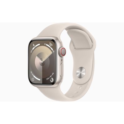 Apple Watch Series 9 GPS + Cellular 41mm Starlight Aluminium Case with Starlight Sport Band - S/M  Apple