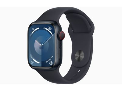 Apple Watch Series 9 GPS + Cellular 41mm Midnight Aluminium Case with Midnight Sport Band - M/L