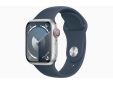 Apple Watch Series 9 GPS + Cellular 41mm Silver Aluminium Case with Storm Blue Sport Band - S/M