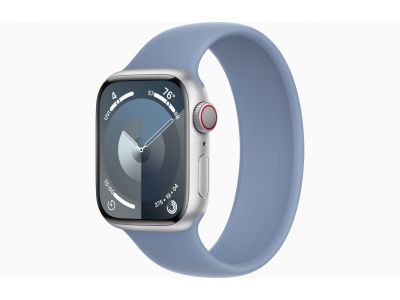 Apple Watch Series 9 GPS + Cellular 41mm Silver Aluminium Case with Winter Blue Sport Loop