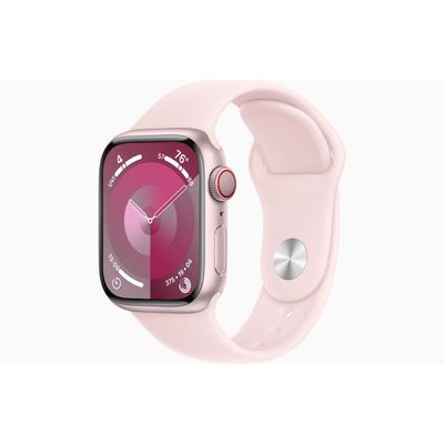 Apple Watch Series 9 GPS + Cellular 41mm Pink Aluminium Case with Light Pink Sport Band - S/M  Apple