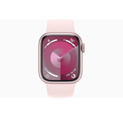 Apple Watch Series 9 GPS + Cellular 41mm Pink Aluminium Case with Light Pink Sport Band - M/L  Apple