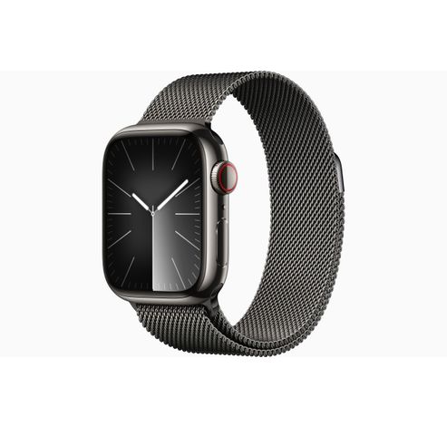 Apple Watch Series 9 GPS + Cellular 41mm Graphite Stainless Steel Case with Graphite Milanese Loop  Apple