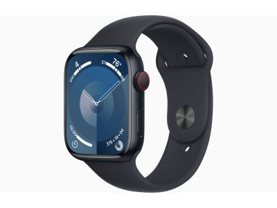 Apple Watch Series 9 GPS + Cellular 45mm Midnight Aluminium Case with Midnight Sport Band - S/M