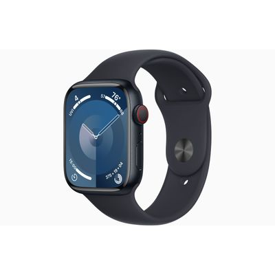 Apple Watch Series 9 GPS + Cellular 45mm Midnight Aluminium Case with Midnight Sport Band - S/M  Apple