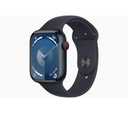 Apple Watch Series 9 GPS + Cellular 45mm Midnight Aluminium Case with Midnight Sport Band - M/L Apple