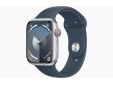 Apple Watch Series 9 GPS + Cellular 45mm Silver Aluminium Case with Storm Blue Sport Band - S/M