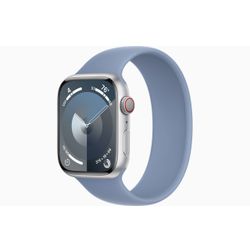 Apple Apple Watch Series 9 GPS + Cellular 45mm Silver Aluminium Case with Winter Blue Sport Loop 