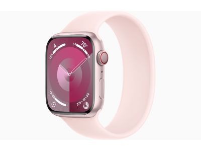 Apple Watch Series 9 GPS + Cellular 45mm Pink Aluminium Case with Light Pink Sport Loop