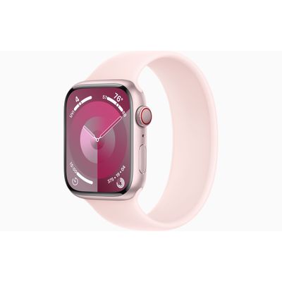 Apple Watch Series 9 GPS + Cellular 45mm Pink Aluminium Case with Light Pink Sport Loop  Apple