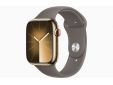 Apple Watch Series 9 GPS + Cellular 45mm Gold Stainless Steel Case with Clay Sport Band - S/M