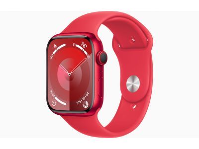 Apple Watch Series 9 GPS + Cellular 45mm (PRODUCT)RED Aluminium Case with (PRODUCT)RED Sport Band - S/M