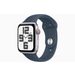 Apple Watch SE GPS 40mm Silver Aluminium Case with Storm Blue Sport Band - S/M 