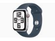 Apple Watch SE GPS 40mm Silver Aluminium Case with Storm Blue Sport Band - S/M