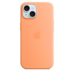  Coque en silicone avec MagSafe pour iPhone 15 - Sorbet à l’orange Apple