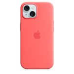 Coque en silicone avec MagSafe pour iPhone 15 - Goyave 