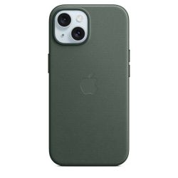 Coque FineWoven avec MagSafe pour iPhone 15 - Evergreen Apple