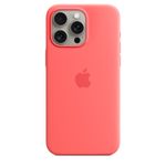 Coque en silicone avec MagSafe pour iPhone 15 Pro Max - Goyave 